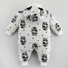 Комбинезон «Енот» Крошка Я, цвет белый, рост 56-62 см - фото 24547635