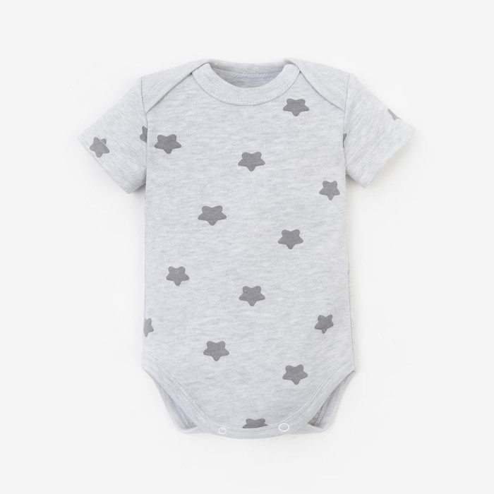 Боди детское «Крошка Я. Звездочки», рост 68-74 см, серое