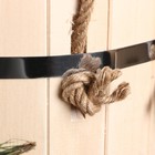 Запарник  из липы, 12 л, нержавеющая вставка, нержавеющий обод, веревки, "Еловая ветка" - Фото 4