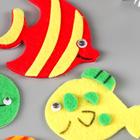 Наклейки из фетра "Рыбки" (набор 12 шт) ассорти - фото 21085017