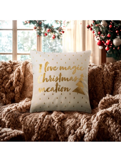 Наволочка декоративная новогодняя «Этель. Magic Christmas» 40×40 см, 100% п/э, велюр