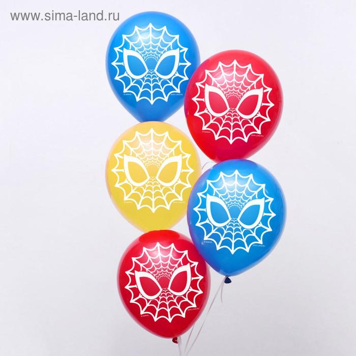 Воздушные шары "Spider-man", Человек-паук, 12 дюйм (набор 5 шт) - Фото 1