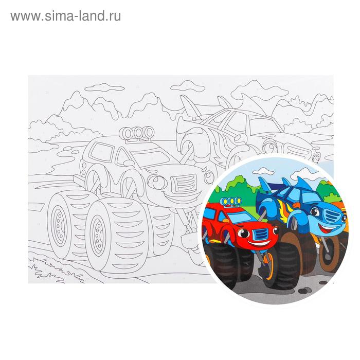 Холст с красками 20х30 см по номерам «Крутые машины» - Фото 1