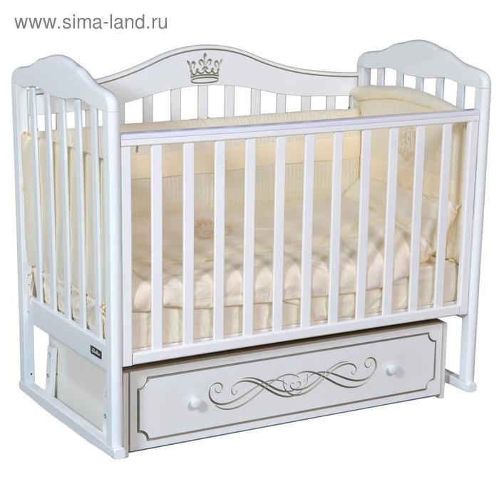 Детская кровать Bellini Letizia Elite автостенка, универсальный маятник, цвет белый