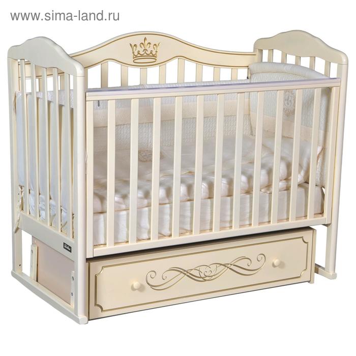 Детская кровать Bellini Letizia Elegance автостенка, маятник, цвет слоновая кость