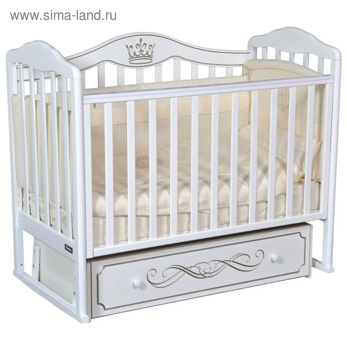 Детская кровать Bellini Letizia Elegance автостенка, маятник, цвет белый