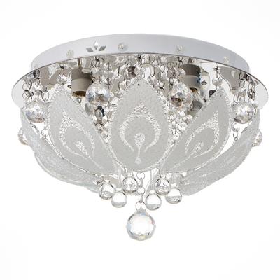 Люстра с ПДУ 5355/350-4-8 4хЕ14 40Вт хром 35х35х27 см