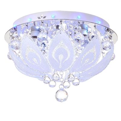 Люстра с ПДУ 5355/350-4-8 4хЕ14 40Вт хром 35х35х27 см