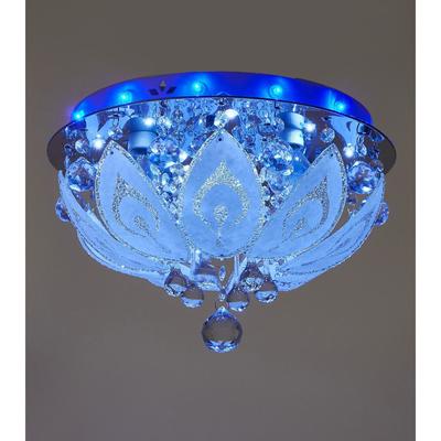 Люстра с ПДУ 5355/350-4-8 4хЕ14 40Вт хром 35х35х27 см