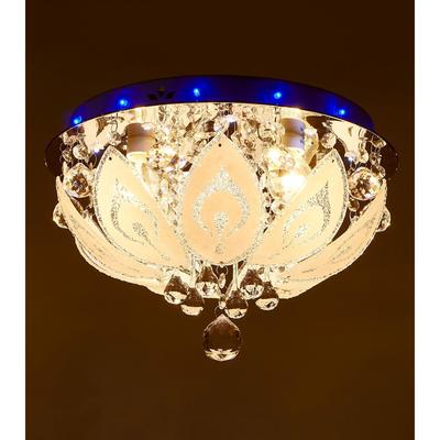 Люстра с ПДУ 5355/350-4-8 4хЕ14 40Вт хром 35х35х27 см