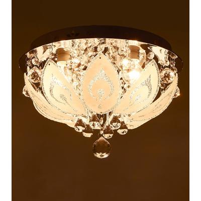 Люстра с ПДУ 5355/350-4-8 4хЕ14 40Вт хром 35х35х27 см