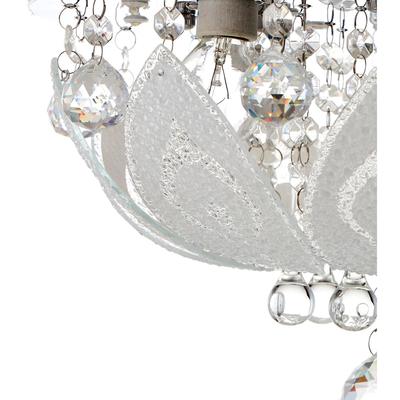 Люстра с ПДУ 5355/350-4-8 4хЕ14 40Вт хром 35х35х27 см