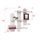 Полка навесная ПД-14 835х156х930 белый - фото 21829186