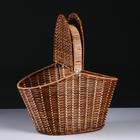 Корзина плетёная для хранения «Пикник», с двойной крышкой, усиленная, 37×25×28, ротанг - Фото 2