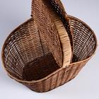 Корзина плетёная для хранения «Пикник», с двойной крышкой, усиленная, 37×25×28, ротанг - Фото 3