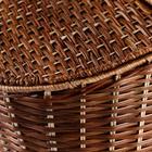 Корзина плетёная для хранения «Пикник», с двойной крышкой, усиленная, 37×25×28, ротанг - Фото 4