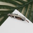 Брошь «Пчёлка» на листе, цветная в серебре - Фото 2