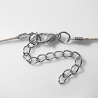 Кулон «Ледяное сердце» на нити, елка, цвет белый в серебре на бежевом шнурке, 30 см (комплект 5 шт) - фото 25616863