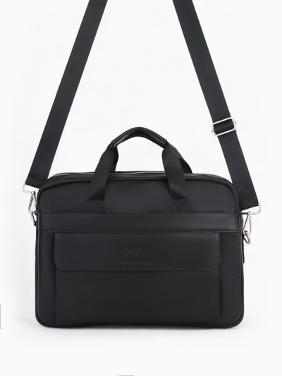 Сумка деловая мужская Fidelio Largo, на молнии, 40×9×29 см, чёрная