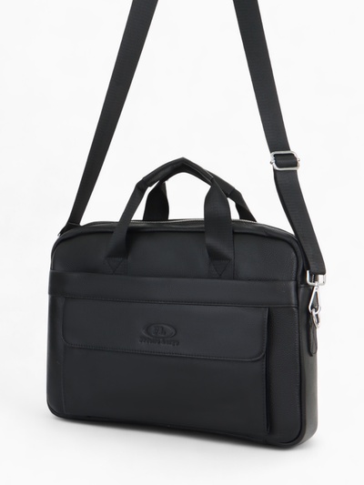 Сумка деловая мужская Fidelio Largo, на молнии, 40×9×29 см, чёрная