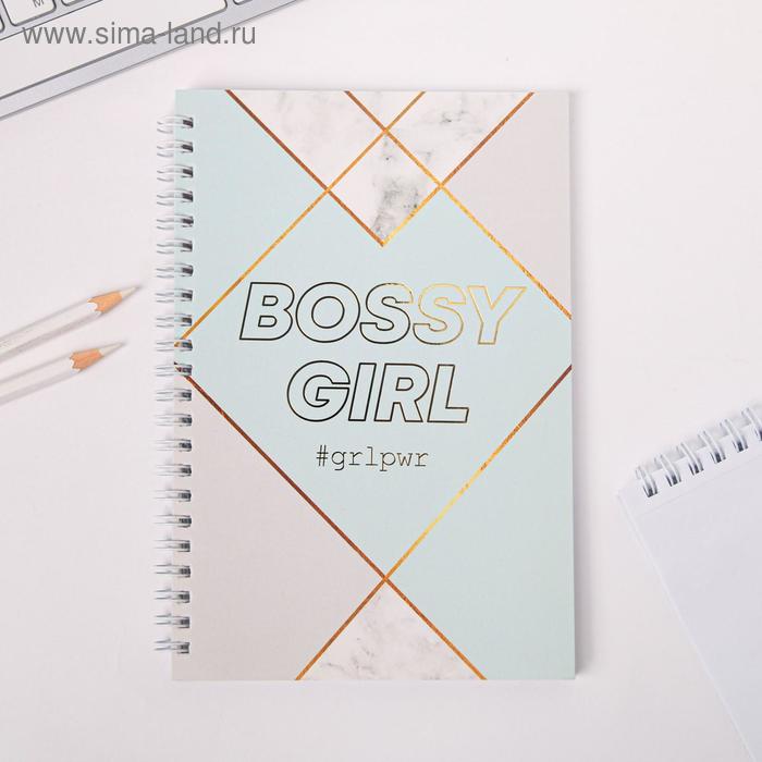 Ежедневник с тиснением Bossy Girl, А5, 60 листов - Фото 1