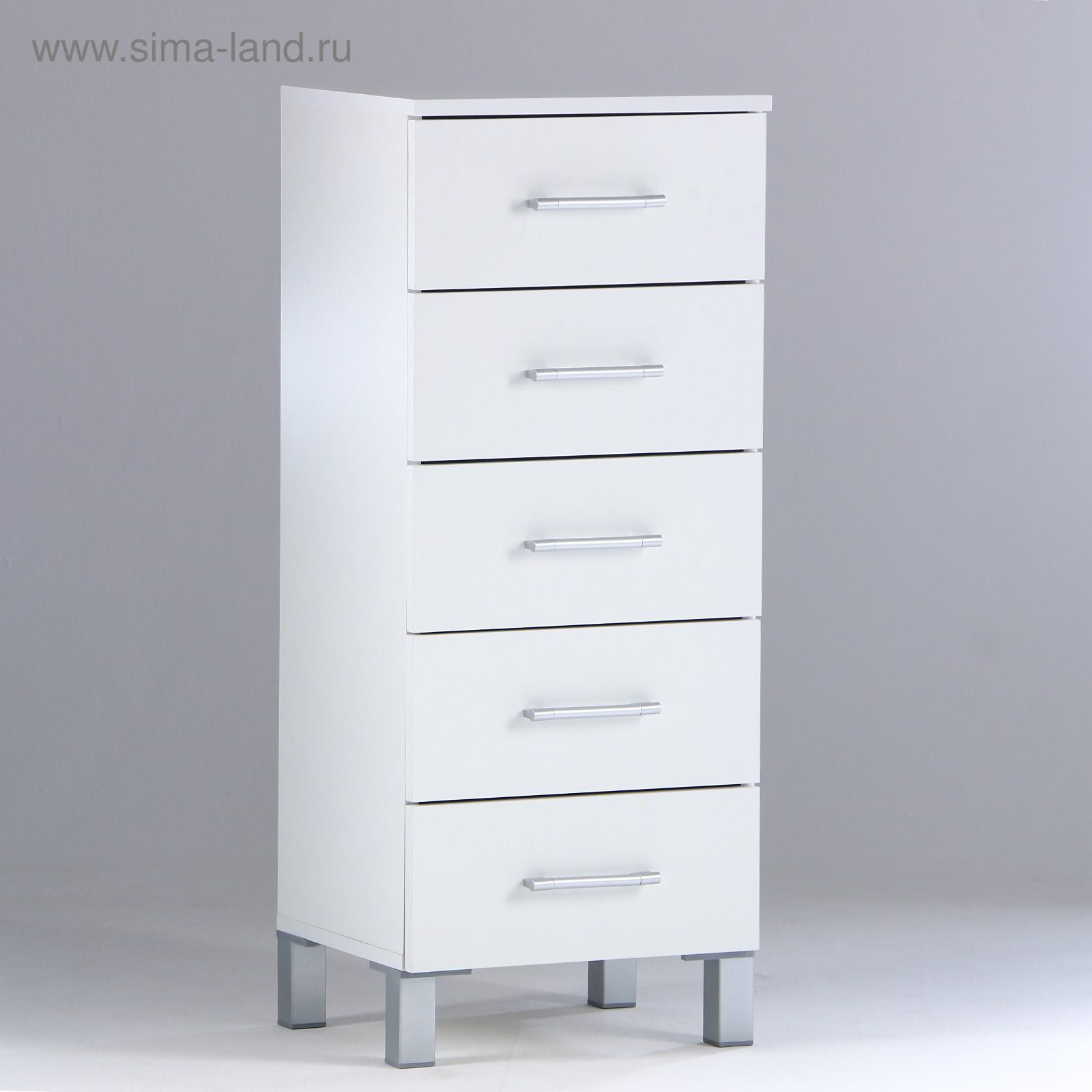 Комод для ванной комнаты, с пятью ящиками, 40 х 34 х 98,6 см (5146840 ...