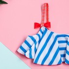 Купальник детский KAFTAN «Морячка», рост 122-128 см (34), голубой/белый - фото 34989171