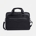 Сумка деловая мужская Fidelio Largo, на молнии, 39×8×29 см, черная - Фото 2