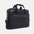 Сумка деловая мужская Fidelio Largo, на молнии, 39×8×29 см, черная - Фото 1