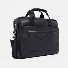 Сумка деловая мужская Fidelio Largo, на молнии, 39×8×29 см, черная 5149587