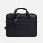 Сумка деловая мужская Fidelio Largo, на молнии, 39×8×29 см, черная - Фото 4