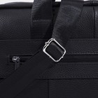 Сумка деловая мужская Fidelio Largo, на молнии, 39×8×29 см, черная - Фото 5