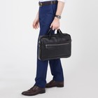 Сумка деловая мужская Fidelio Largo, на молнии, 39×8×29 см, черная - Фото 8