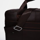 Сумка деловая мужская Fidelio Largo, на молнии, 40×8×29 см, тёмно-коричневая - Фото 6