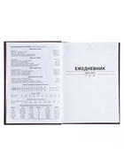 Ежедневник полудатированный Calligrata «Кожа», А5, 192 листа, твёрдая обложка, шёлк, кофейно-коричневый 4949668