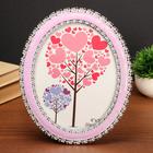 Фоторамка пластик под металл 20х25 см "Цветочная нить" серебро и сиреневый 28,5х23,5х1 см  (артикул 4780919)  большой выбор товаров оптом и в розницу по низким ценам с доставкой