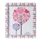 Фоторамка пластик под металл 20х25 см "Самоцветы" серебро 27,5х23,5х1,5 см - фото 24516882