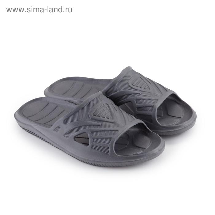 Сланцы пляжные мужские, цвет серый МИКС, размер 42 - Фото 1
