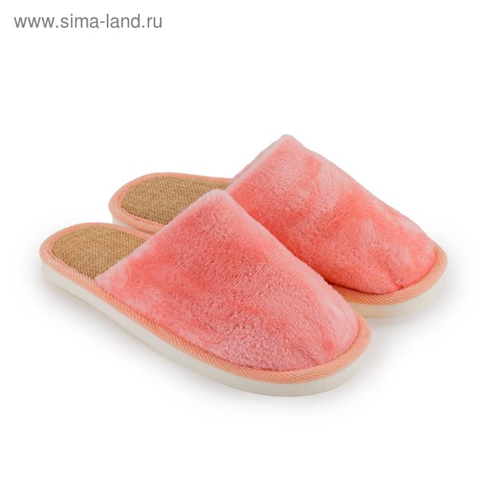 Туфли комнатные женские закрытые, цвет оранжевый, размер 36/37 - Фото 1