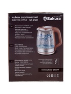 УЦЕНКА Чайник электрический Sakura SA-2722BK, стекло, 2.2 л, 1500 Вт, подсветка - Фото 11