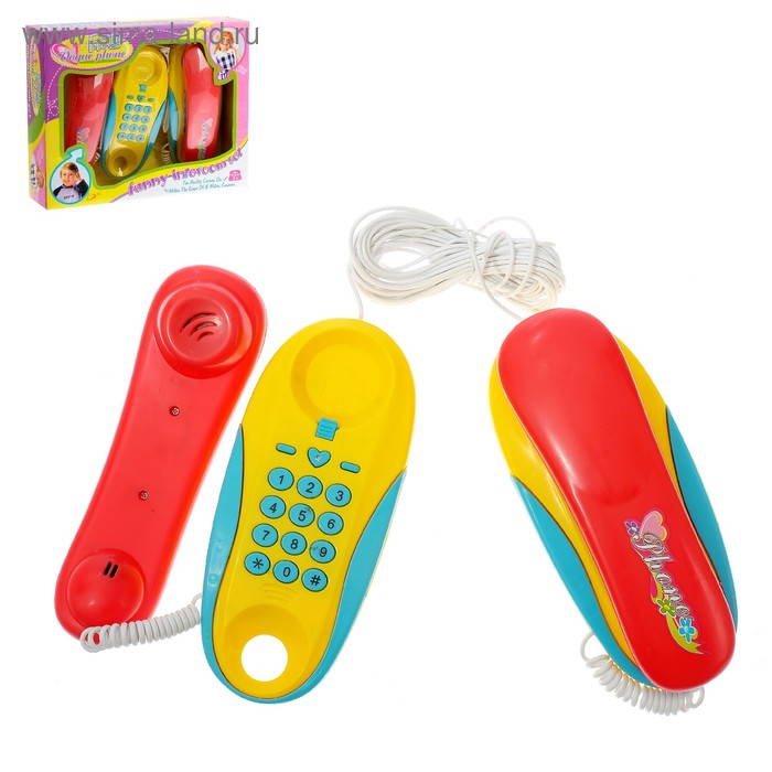 Телефон «Забавные разговорчики», в наборе 2 телефона, МИКС - Фото 1