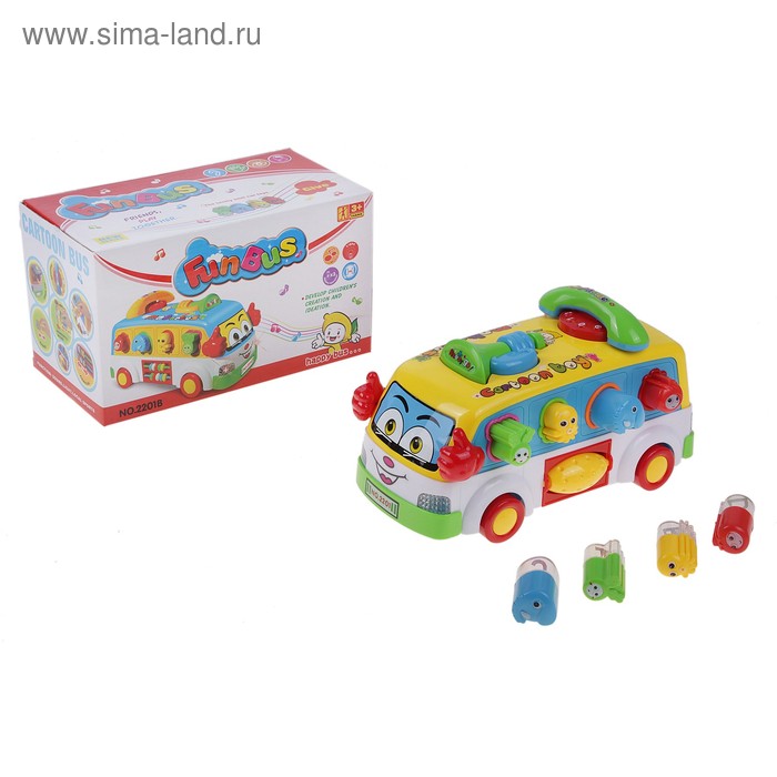 Игрушка логическая, "Автобус" световые и звуковые эффекты, работает от батареек - Фото 1