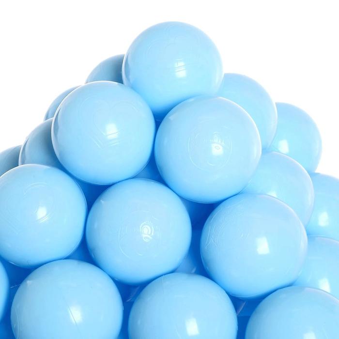 Набор шаров для сухого бассейна 500 штук, цвет светло-голубой - Фото 1