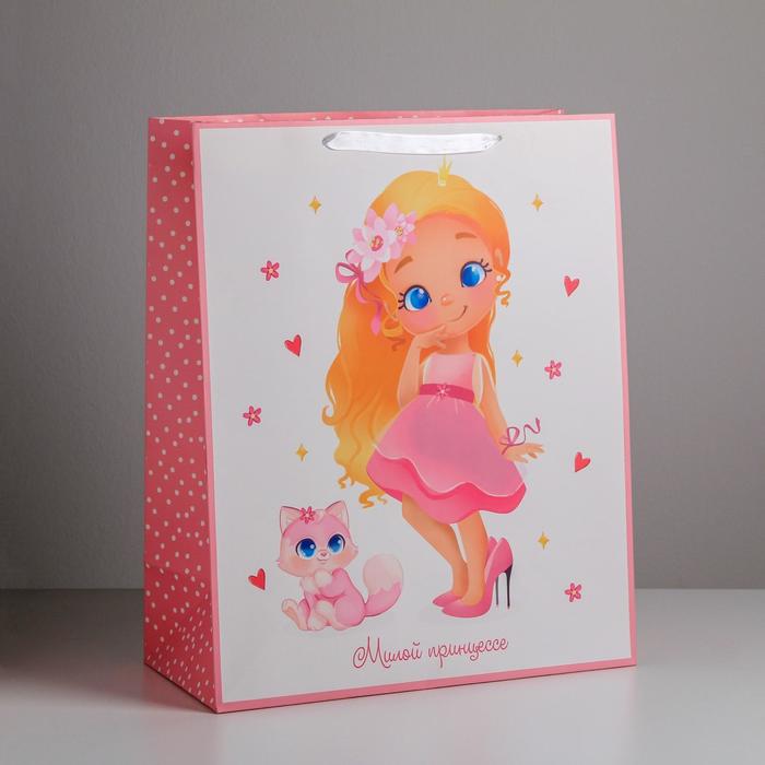Пакет ламинированный «Милой принцессе», XL 49 × 40 × 19 см - фото 65328420