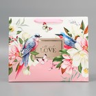 Пакет подарочный ламинированный с пластиковым окном, упаковка, «Love», 32,5 х 26,5 х 13,5 см - Фото 2
