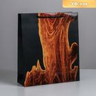 Пакет ламинированный вертикальный Wood, M 26 × 30 × 9 см - фото 9016216