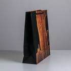 Пакет подарочный ламинированный вертикальный, упаковка, Wood, M 26 х 30 х 9 см - фото 42599864