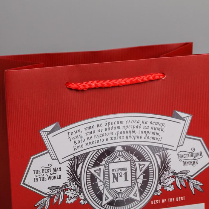 Пакет подарочный ламинированный вертикальный, упаковка, «Лучшему на свете», MS 18 х 23 х 10 см - фото 1918969523