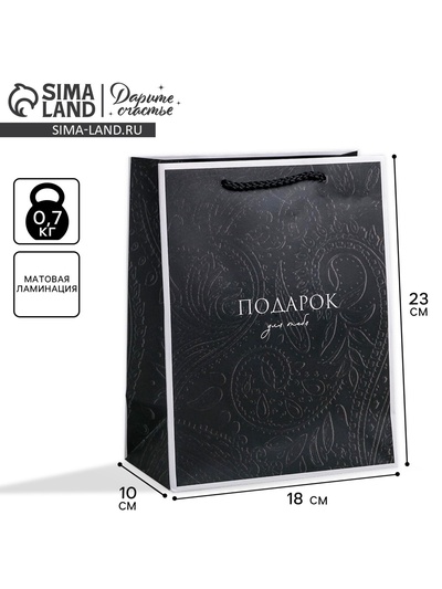 Пакет подарочный ламинированный, упаковка, «Подарок для тебя», MS 18×23×10 см