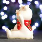 Фигура "Мишка в шарфике сидит" 7х8х10см - фото 40139618